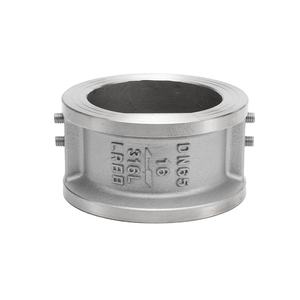 คู่มือ H76W-16P วาล์วตรวจสอบแบบสองทางแบบฝาพับคู่แบบแมนนวลแคลมป์ผีเสื้อสเตนเลส304 DN50 80สำหรับน้ำและน้ำมัน - Product Image 4