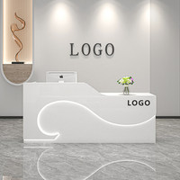 Table de comptoir rectangulaire en bois, design minimaliste moderne, pour salon de beauté, magasin de vêtements, réception, bureau GUANKAI
