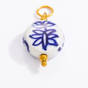 Nuevos dijes de joyería de porcelana azul y blanca de estilo chino, hechos a mano, de acero inoxidable, para collares y pendientes DIY - Product Image 5
