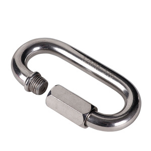 Professional mountaineering safety high strength plum blossom lock stainless steel lock ring carabiner