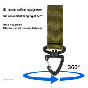 Hebilla Colgante para Mochila, Multifuncional, 360 Grados, <span class=keywords><strong>Tipo</strong></span> D, Anillo de Suspensión, Gancho y Bucle Táctico para Cinturón de Bolsa - Product Image 3