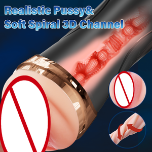 Masturbator-Cup mit Vibration Automatischer Männlicher Masturbator-Cup Spielzeug Teleskopischer Aircraft-Cup für Manuelle Masturbation des Mannes - Product Image 5