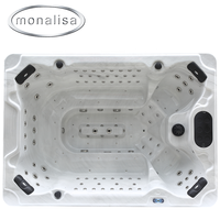 Spa extérieur de luxe pour 9 personnes, 3 mètres, avec commandes Balboa, désinfectant à l'ozone et 125 jets – Fournisseur pour jardin