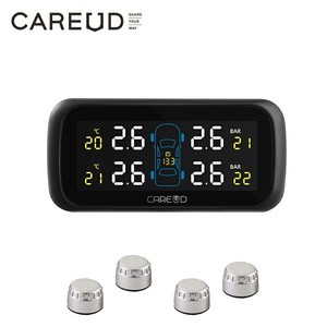 CAREUD Sistema di Monitoraggio della Pressione degli Pneumatici con Accendisigari Auto e 4 Sensori - Product Image 2