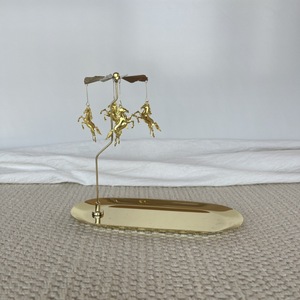Romantic Gold Rotating Carousel Aroma Candle Tray Fragrance Candle Holder Home Living Room Tabletop Decor Ornament - Product Image 2