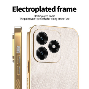 Coque arrière en TPU PC résistant aux chocs Lichicase, effet soie dorée, pour <span class=keywords><strong>Honor</strong></span> X5C X5C Plus - Product Image 6