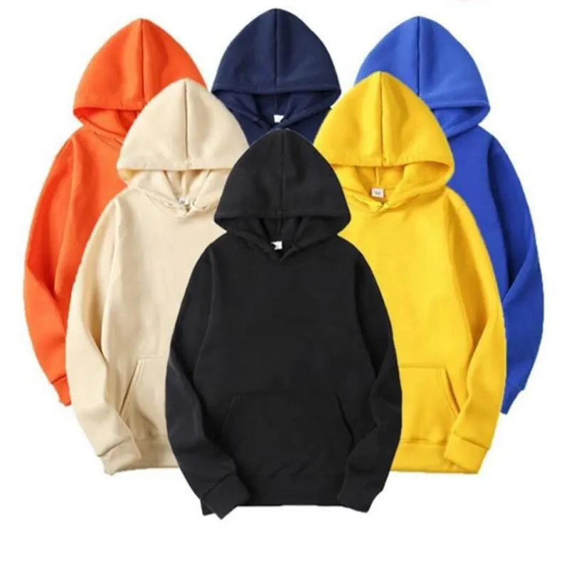 Multi-color Blank Hoodies Pullover Sweatshirt With Custom Logo