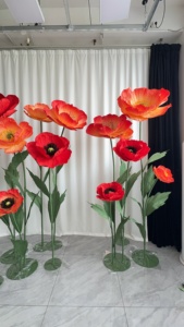 Fiore Gigante <span class=keywords><strong>di</strong></span> <span class=keywords><strong>Carta</strong></span> Personalizzato, <span class=keywords><strong>Papavero</strong></span> Gigante per Decorazioni Matrimoniali, Eventi e Vetrine, Colore e Dimensioni Personalizzabili - Product Image 4
