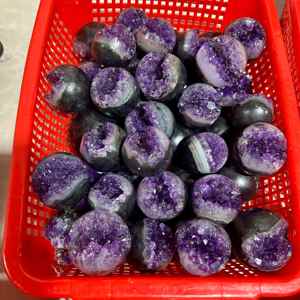 Sfera di Ametista Naturale all'Ingrosso, Geode di Ametista Drusa, Pietra Curativa per Decorazione e Regalo - Product Image 6