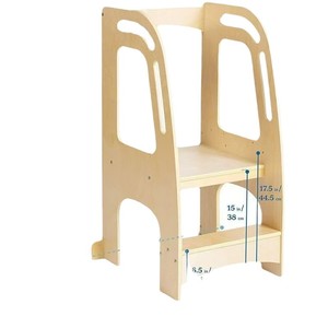 Taburete infantil de madera, torre de aprendizaje infantil creativa transfronteriza, lavamanos multifuncional de madera maciza para niños - Product Image 5