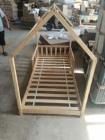 Lit simple amovible en bois pour enfants, vente directe usine, nouveau design, lit cabane en bois pour menu de prix, berceaux pour bébés