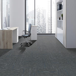 Alfombra de Oficina en Losetas Cuadradas con Rayas, Poliéster Ignífugo, Serie Kd606 607, Uso Comercial - Product Image 2