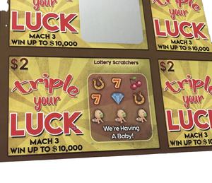 Cero ganar jugar Tarjeta de lotería boleto para divertirse con impresión personalizada de premios - Product Image 4