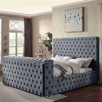Queen-Size Luxuriöses Geräumiges Modernes und Funktionales Bett mit Eingebautem TV-Lift und Doppeltem Stauraum
