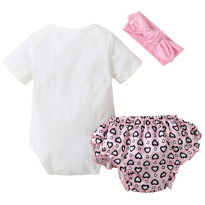 Traje Formal para Niños, Ropa de Bebé, Trajes de Algodón para Niñas con Corazón y Leggings Cortos de China - Product Image 2