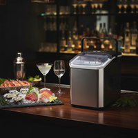 Mini-machine à glaçons portable de comptoir pour cuisine, haute efficacité, nettoyage automatique, glaçons rapides en 6 minutes, usage domestique, vente directe usine