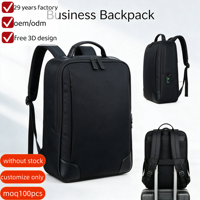 Sac à dos d'affaires personnalisé en usine, imperméable en Oxford, pour ordinateur portable 15,6'', sac de voyage pour ordinateur avec pochette pour trolley et interface USB