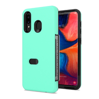 Kartu Slot Ponsel Kembali Covers Aksesoris Ponsel Case untuk Samsung A20 A30 A50 Catatan 10 Pro