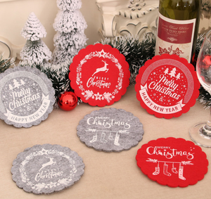 Dessous de verre de Noël en feutre de haute qualité en demande pour une utilisation au festival de Noël - Product Image 2