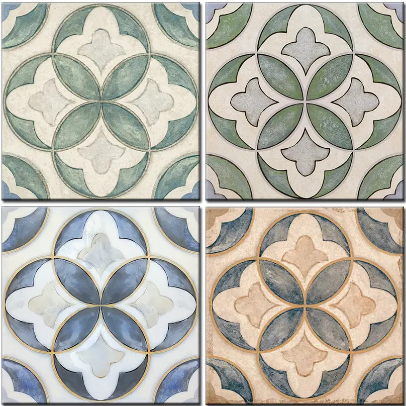 Design floral européen 30*30 pour la maison Beauté Céramique Hôtel Maison Salle de bain Plancher Surface Murale Carrelages Muraux