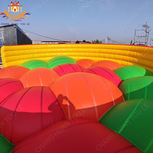 Pista <span class=keywords><strong>de</strong></span> Saltos Inflable Wipeout: Juego Interactivo Deportivo Extremo, Nube <span class=keywords><strong>de</strong></span> Rebote, Pista <span class=keywords><strong>de</strong></span> Obstáculos Gigante, PVC <span class=keywords><strong>de</strong></span> 0.55mm, 12*13m/5*5M - Product Image 2