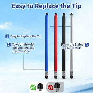 Stylet tactile double tête universel pour iPad et Android, en silicone, métal et plastique, pour smartphones - Product Image 3