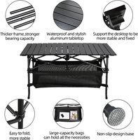 Table de pique-nique moderne en alliage d'aluminium, vente en gros d'usine, table de pique-nique pliable et portable en alliage d'aluminium pour le camping