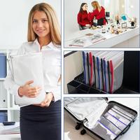 Bolsas de Almacenamiento Multiusos Impermeables de Plástico con Cierre de Malla para Documentos, Juguetes, Puzzles, Oficina, Escuela, Viajes y Hogar, con Caja de Empaque