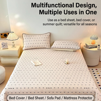 Parure de lit matelassée trois pièces pour l'été : couvre-lit, couette et taies d'oreiller pour chambre à coucher