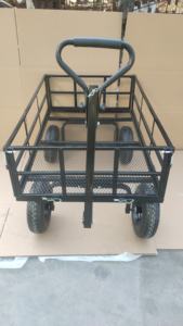 TIANHAIDA chariots de jardin extérieurs chariot à benne basculante chariot de jardin utilitaire de pelouse en acier robuste - Product Image 5