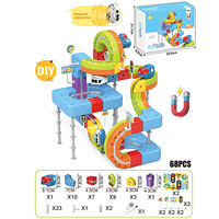 Ensemble de 68 jouets de train électrique magnétique, en matériau ABS, alimenté par batterie au lithium, jouet de construction flexible pour enfants