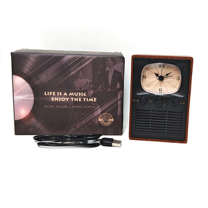 新しい家の部屋のベッドサイドクォーツアナログ子供ラジオ<span class=keywords><strong>Fm</strong></span>ロゴキューブレトロブラックマルチ12時間ミニプラスチッククラシック時計目覚ましテーブル - Product Image 6