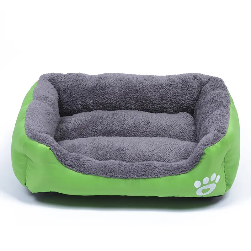 Super Soft Plush Pet Cat Sofa Non Slip Bottom Candy Color Footprint Pet Nest Dog beds