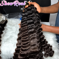 Lot de Cheveux Humains Bruts Non Traités Vietnamiens Ondulés Profonds, Cuticules Alignées, Cheveux Vierges, Fournisseur d'Extensions de Cheveux Indiens et Cambodgiens