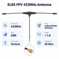 Antenne réceptrice radio FPV en forme de T 433 MHz avec câble de 78 mm, 50 ohms pour l'intégration de l'ensemble récepteur