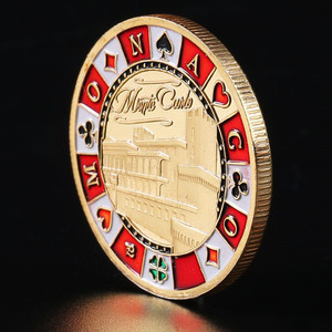 2024 kỷ niệm đồng xu thương mại nước ngoài sòng bạc Monaco may mắn đồng xu kim loại với UV in ấn may mắn số 777 Cross-theo chủ đề - Product Image 4