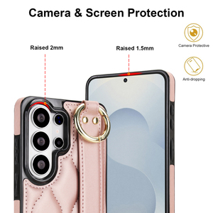 Роскошный чехол для <span class=keywords><strong>Samsung</strong></span> <span class=keywords><strong>Galaxy</strong></span> S26 Ultra с ремешком, из волнистой искусственной кожи, противоударный, для <span class=keywords><strong>Galaxy</strong></span> S25 S26 - Product Image 2