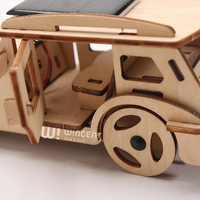 Wincent - Kit de Modelo de Coche de Madera con Energía Solar, Rompecabezas 3D, Experimento Científico STEM, Vehículo Educativo, Regalo para Niños