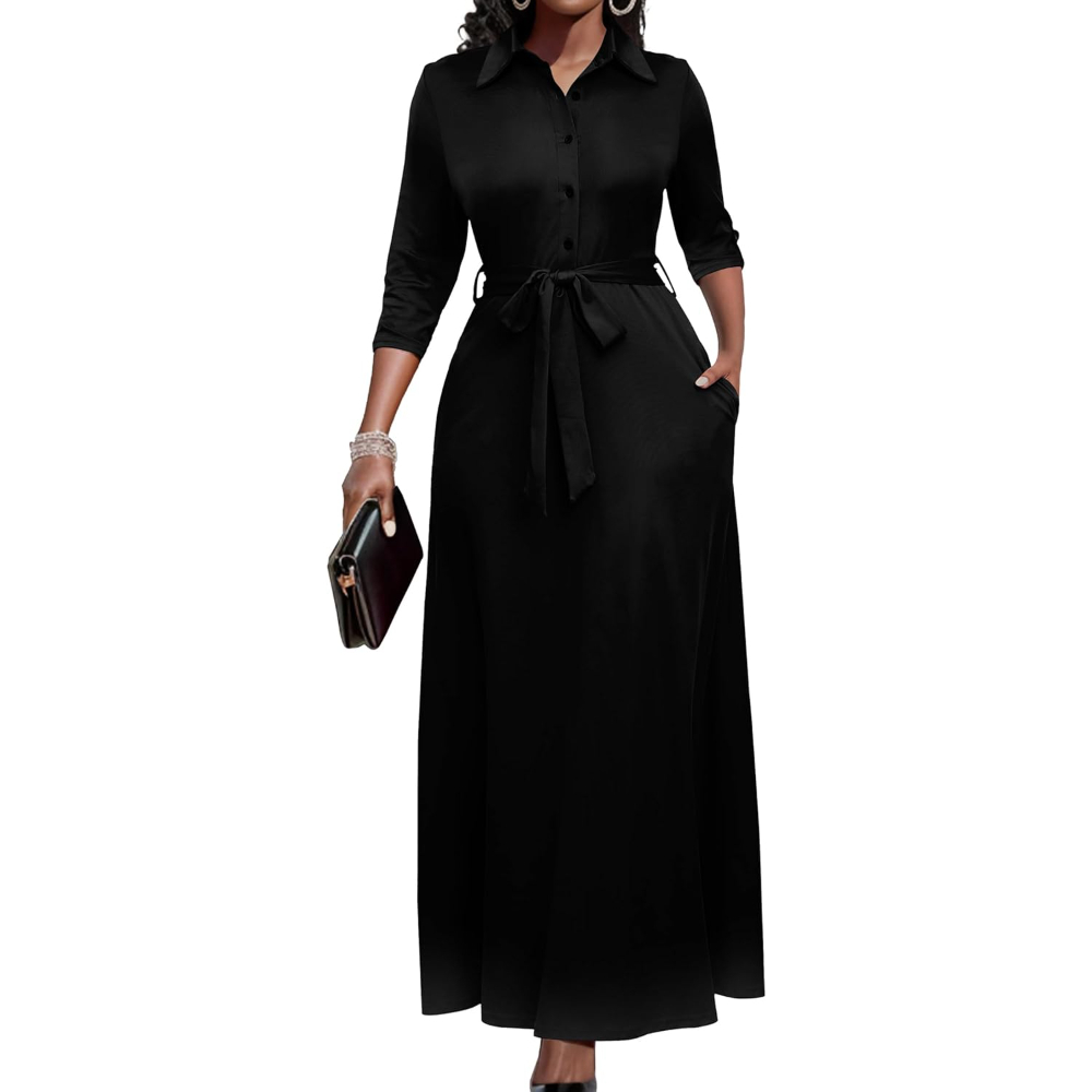 chinese dress ladies AOMEIDRESS Black Sequin Formal Dress for Women Long Sleeve Velvet Maxi  Party Gown  AOMEI DRESS