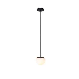 Modern 10W Luxury <b>LED</b> Aluminum & Glass Eye-Caring Decorative Round Pendant Light Living Room Chandelier Black <b>Ball</b> Hanging Light - Product Image 1