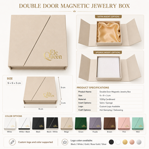 Wholesale Custom Logo Double-Door Magnetic <b>Box</b> Jewelry <b>Box</b> Eco-Friendly <b>Gift</b> Paper <b>Box</b> Wedding Favor Ring Bracelet Display <b>Box</b> - Product Image 4