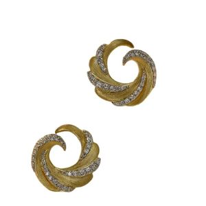 Boucles d'oreilles en or 18 carats, design Xinfly 2023, motif vague marine, bijoux fins pour femme. - Product Image 2