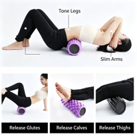 OEM Portable Écologique Rouleau de massage en mousse solide à picots pour la relaxation musculaire, outil d'exercice pour le dos et les jambes, pour le yoga