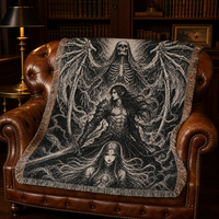 Couverture de tapisserie tissée d'anime japonais en gros conception personnalisée couverture de gland tenture murale pliable couverture de chaîne Jacquard