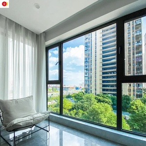 Personalizado doble acristalamiento diseño simple aluminio ultra estrecho marco balcón ventana Marco de aluminio ventanas abatibles casa - Product Image 3