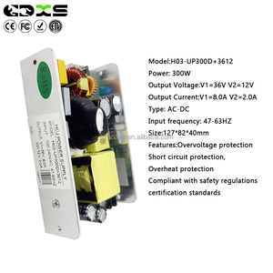 Mở khung đầu ra kép 36V 12V 8A 2A điện 300W cho LED giai đoạn thiết bị ánh sáng/máy công nghiệp PFC <span class=keywords><strong>ETL</strong></span> SMPS cung cấp điện - Product Image 2