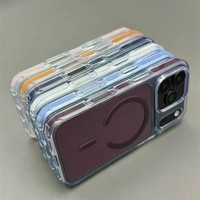Muestras Gratis, Funda Magnética Resistente a Impactos para iPhone 17 18 Pro Max, Transparente, Antideslizante, Duradera, de TPU y PC, en Colores Modernos