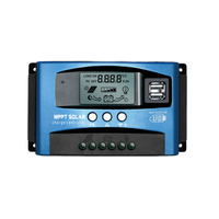 Contrôleur de charge solaire MPPT 10A-100A 12V 24V automatique pour batteries au plomb, lithium, LiFePO4, régulateur solaire WIFI avec double sortie USB