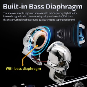 Nuevo Modelo 2021 Altavoz Bluetooth para Motocicleta de 12 V con Diseño de Calavera, Resistente al Agua, con Iluminación y Reproductor <span class=keywords><strong>MP3</strong></span> - Product Image 2