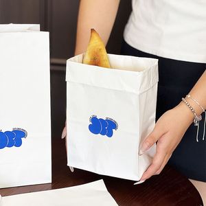 Sac en papier kraft personnalisé avec logo pour restauration rapide, fond carré, écologique, pour emballage de sandwichs, de pain et de pizzas - Product Image 3